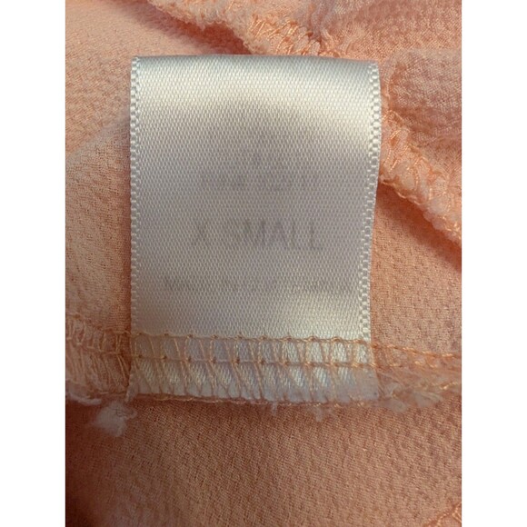 Gibson Pink Asymmetrical Ruffle Blouse Top Women XS Pale Pink Flowy CottageCore - Picture 5 of 7